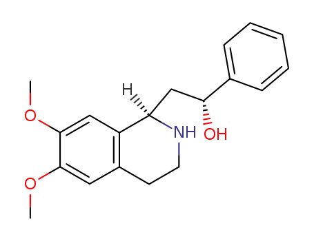 Molecular Structure of 548443-20-5 ((1R*,2'R*)-1-(2'-HYDROXY-2'-PHENYLETHYL)-6,7-DIMETHOXY-1,2,3,4-TETRAHYDRO-ISOQUINOLINE)