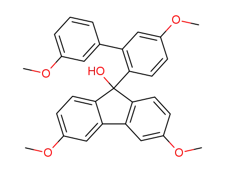 Molecular Structure of 622011-31-8 (9-(3',5-dimethoxy-[1,1'-biphenyl]-2-yl)-3,6-dimethoxy-9H-fluoren-9-ol)