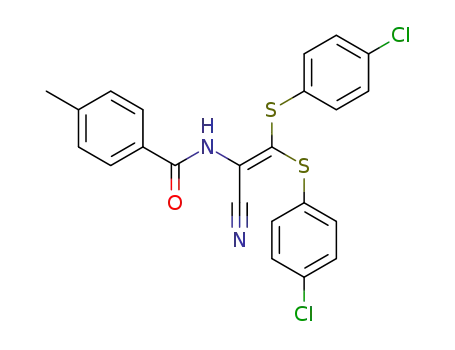 Benzamide, N-[2,2-bis[(4-chlorophenyl)thio]-1-cyanoethenyl]-4-methyl-