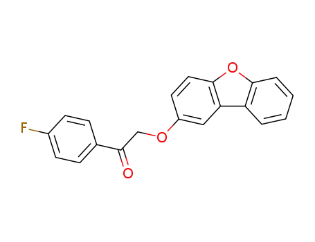 Molecular Structure of 723284-38-6 (2-[(dibenzo[b,d]furan-2-yl)oxy]-1-(4-fluorophenyl)ethan-1-one)