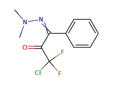 Molecular Structure of 612811-92-4 (1-chloro-3-(dimethyl-hydrazono)-1,1-difluoro-3-phenyl-propan-2-one)