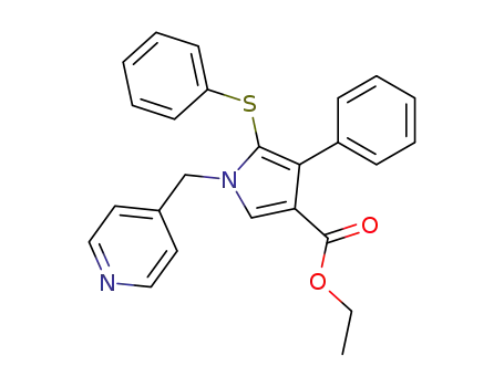 4-phenyl-5-phenylsulfanyl-1-pyridin-4-ylmethyl-1<i>H</i>-pyrrole-3-carboxylic acid ethyl ester