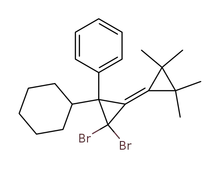 Molecular Structure of 608101-73-1 (2,2-dibromo-3-cyclohexyl-2',2',3',3'-tetramethyl-3-phenyl-1,1'-bi(cyclopropylidene))