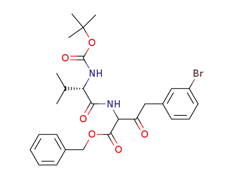 (S)-N<sup>1</sup>-[1-benzyloxycarbonyl-3-(3-bromophenyl)-2-oxopropyl]-N<sup>2</sup>-tert-butoxycarbonylvalinamide