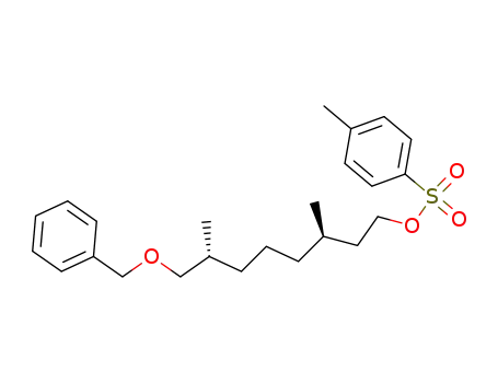 Molecular Structure of 325793-61-1 (1-Octanol, 3,7-dimethyl-8-(phenylmethoxy)-, 4-methylbenzenesulfonate,
(3R,7R)-)