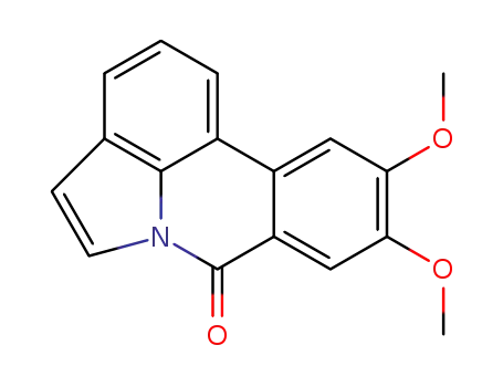 Molecular Structure of 88720-89-2 (7H-Pyrrolo[3,2,1-de]phenanthridin-7-one,9,- 10-dimethoxy- )