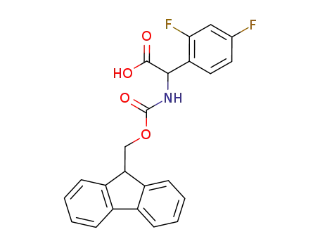 Molecular Structure of 678991-01-0 ((2,4-DIFLUORO-PHENYL)-[(9H-FLUOREN-9-YLMETHOXYCARBONYLAMINO)]-ACETIC ACID)