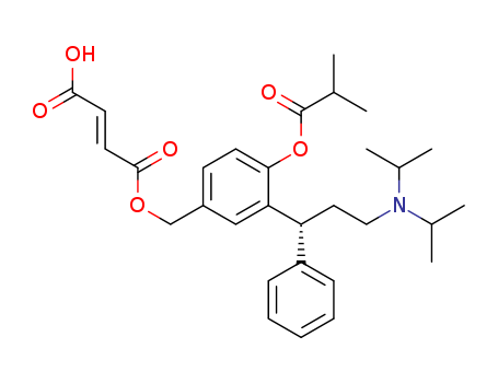 (2E)-4-[(3-(3-diisopropylamino-1-phenylpropyl)-4-(2-isobutyroyloxyphenyl))methoxy]-4-oxobut-2-enoic acid
