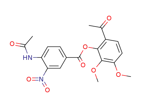 Molecular Structure of 460744-71-2 (Benzoic acid, 4-(acetylamino)-3-nitro-, 6-acetyl-2,3-dimethoxyphenyl
ester)