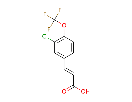 Molecular Structure of 773129-45-6 ((E)-3-[3-chloro-4-(trifluoromethoxy)phenyl]prop-2-enoic acid)