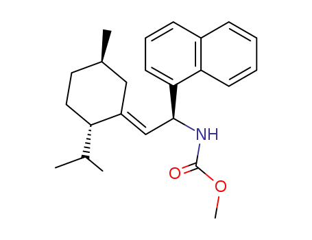 {(S)-2-[(2S,5R)-2-Isopropyl-5-methyl-cyclohex-(E)-ylidene]-1-naphthalen-1-yl-ethyl}-carbamic acid methyl ester