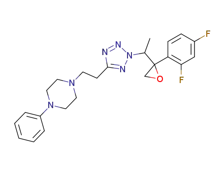 1-[2-(2-{1-[2-(2,4-difluoro-phenyl)-oxiranyl]-ethyl}-2<i>H</i>-tetrazol-5-yl)-ethyl]-4-phenyl-piperazine