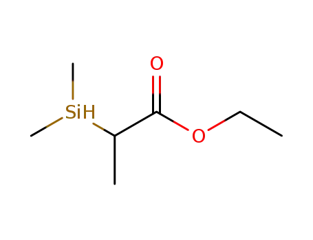 Molecular Structure of 207446-11-5 (Propanoic acid, 2-(dimethylsilyl)-, ethyl ester)