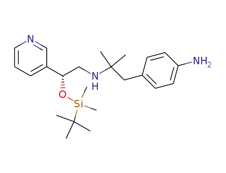 4-{2(R)-[2-(tert-butyl-dimethyl-silanyloxy)-2-pyridin-3-yl-ethylamino]-2-methyl-propyl}-phenylamine