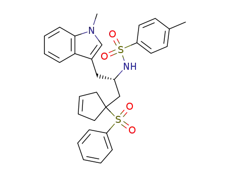 N-[(1S)-1-(1-benzenesulfonylcyclopent-3-enylmethyl)-2-(1-methyl-1H-indol-3-yl)ethyl]-4-methylbenzenesulfonamide
