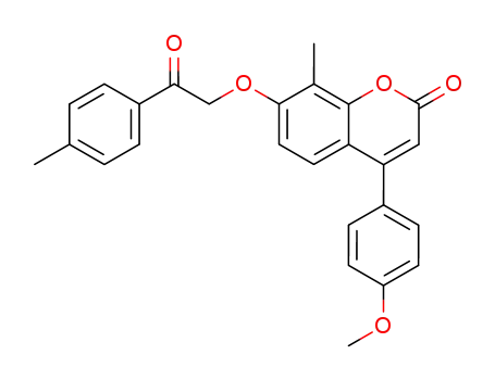 4-(4-methoxyphenyl)-8-methyl-7-[2-(4-methylphenyl)-2-oxoethoxy]chromen-2-one