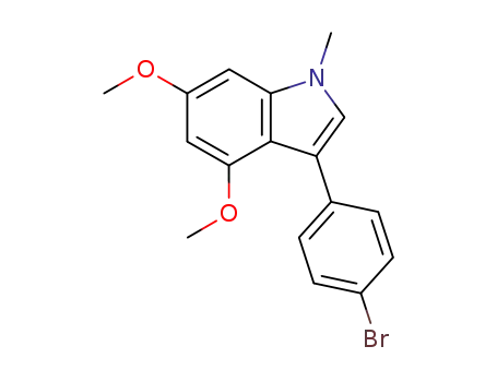 Molecular Structure of 845548-65-4 (1H-Indole, 3-(4-bromophenyl)-4,6-dimethoxy-1-methyl-)