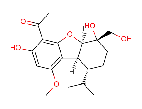 1-((5aR,6S,9R,9aS)-3,6-Dihydroxy-6-hydroxymethyl-9-isopropyl-1-methoxy-5a,6,7,8,9,9a-hexahydro-dibenzofuran-4-yl)-ethanone