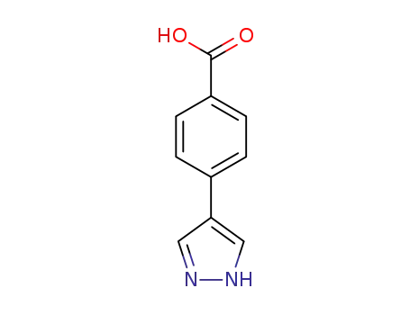 Molecular Structure of 1017794-47-6 (4-(1H-PYRAZOL-4-YL)BENZOIC ACID)