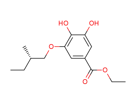 3,4-dihydroxy-5(2-methylbutoxy)-benzoic acid ethyl ester