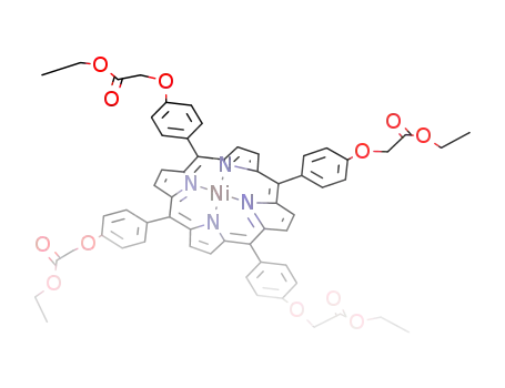 Molecular Structure of 144811-01-8 ({meso-5,10,15,20-tetrakis{4-((ethoxycarbonyl)methoxy)phenyl}porphyrinato}nickel(II))