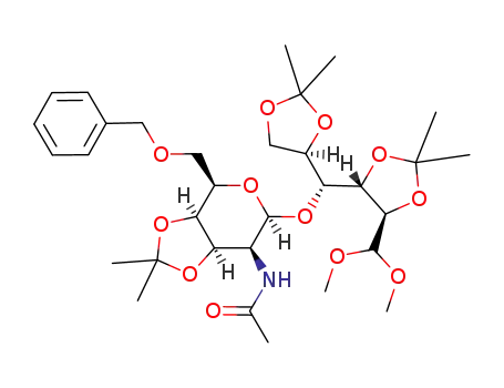 4-O-(2-acetamido-6-O-benzyl-2-deoxy-3,4-O-isopropylidene-β-D-talopyranosyl)-2,3:5,6-di-O-isopropylidene-aldehydo-D-glucose dimethyl acetal