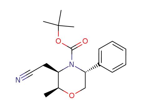 (2S,3R,5R)-3-Cyanomethyl-2-methyl-5-phenyl-morpholine-4-carboxylic acid tert-butyl ester
