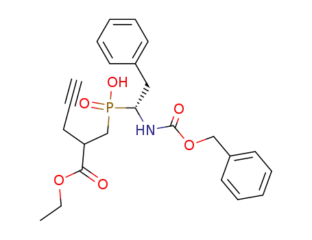 (1R)-1-{[(benzyloxy)carbonyl]amino}-2-phenylethyl[2-(ethoxycarbonyl)pent-4-ynyl]phosphinic acid