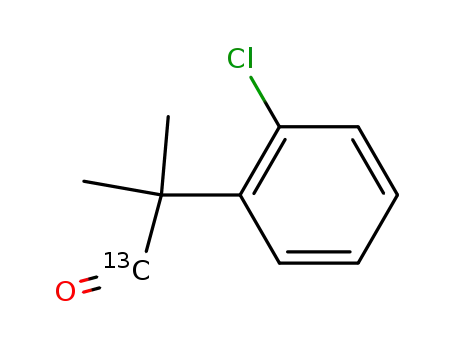 Molecular Structure of 484001-19-6 (2-(2-Chlorophenyl)-2-methyl[1-13C]propanal)