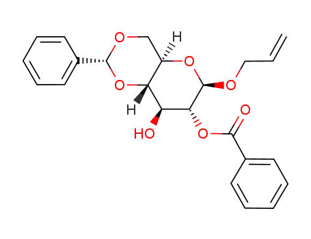 Molecular Structure of 540474-09-7 (allyl 2-O-benzoyl-4,6-O-benzylidene-β-D-glucopyranoside)