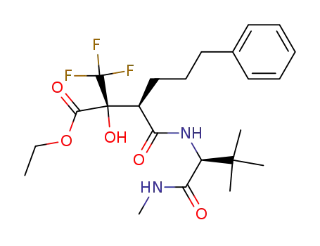 (2S,3R)-3-((S)-2,2-Dimethyl-1-methylcarbamoyl-propylcarbamoyl)-2-hydroxy-6-phenyl-2-trifluoromethyl-hexanoic acid ethyl ester