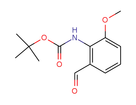 Molecular Structure of 180690-93-1 ((2-FORMYL-6-METHOXY-PHENYL)-CARBAMIC ACID TERT-BUTYL ESTER)