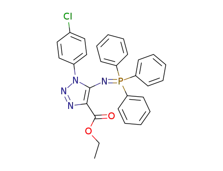 Molecular Structure of 272123-45-2 (1-(4-Chlorophenyl)-5-[(triphenylphosphoranylidene)amino]-1H-1,2,3-triazole-4-carboxylic acid ethyl ester)