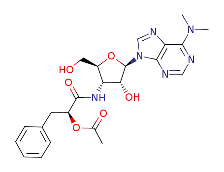 Molecular Structure of 833447-70-4 (3'-amino-3'-deoxy-3'-(L-2-acetoxy-3-phenylpropionyl)-N<sup>6</sup>,N<sup>6</sup>-dimethyladenosine)