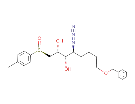 4-azido-8-benzyloxy-1-(S<sub>S</sub>)-(4-methylphenylsulfinyl)-(2R,3S,4S)-octane-2,3-diol