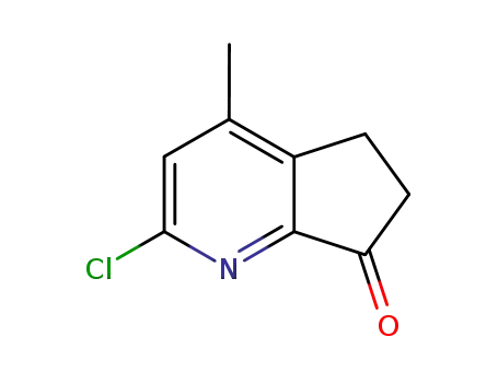 Molecular Structure of 745075-82-5 (2-Chloro-4-methyl-5,6-dihydro-7H-cyclopenta[b]pyridin-7-one)