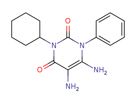 2,4(1H,3H)-Pyrimidinedione, 5,6-diamino-3-cyclohexyl-1-phenyl-