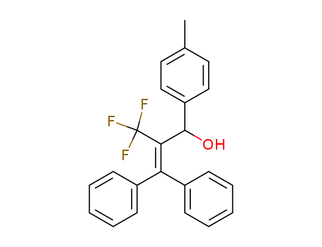 Molecular Structure of 405876-71-3 (Benzenemethanol, a-[2,2-diphenyl-1-(trifluoromethyl)ethenyl]-4-methyl-)