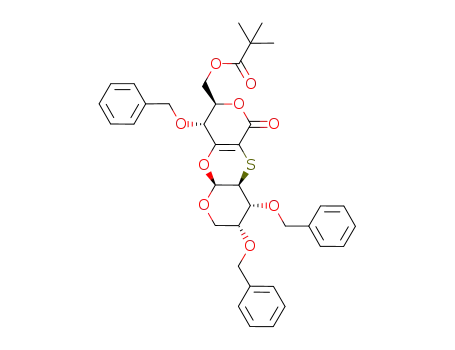 2,2-Dimethyl-propionic acid (3R,4R,4aS,7R,8R,9aS)-3,4,8-tris-benzyloxy-5-oxo-3,4,4a,7,8,9a-hexahydro-2H,5H-1,6,9-trioxa-10-thia-anthracen-7-ylmethyl ester