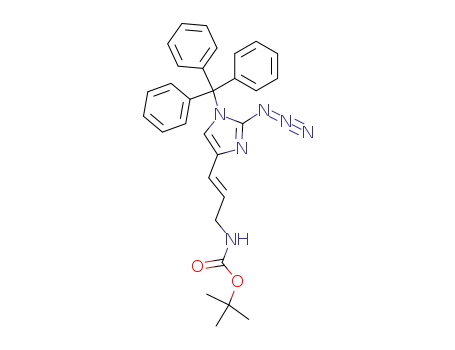 [3-(2-azido-1-trityl-1<i>H</i>-imidazol-4-yl)-allyl]-carbamic acid <i>tert</i>-butyl ester