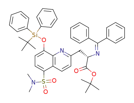 2-(benzhydrylidene-amino)-3-[8-(<i>tert</i>-butyl-diphenyl-silanyloxy)-5-dimethylsulfamoyl-quinolin-2-yl]-propionic acid <i>tert</i>-butyl ester