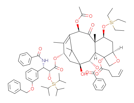 4-deacetyl-4-(4-pentanoyl)-3'-desphenyl-3'-(m-benzyloxyphenyl)-7-TES-2'-TIPS-paclitaxel