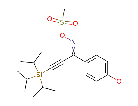 2-Propyn-1-one, 1-(4-methoxyphenyl)-3-[tris(1-methylethyl)silyl]-,
O-(methylsulfonyl)oxime