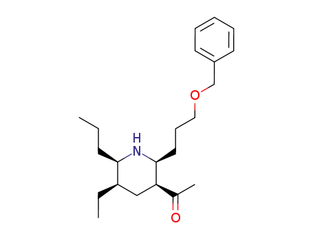(2S,3S,5R,6R)-2-(3'-benzyloxy)propyl-3-acetyl-5-ethyl-6-propylpiperidine