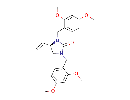 Molecular Structure of 848645-60-3 (2-Imidazolidinone, 1,3-bis[(2,4-dimethoxyphenyl)methyl]-4-ethenyl-,
(4R)-)