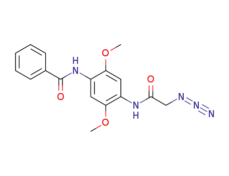 Molecular Structure of 595607-50-4 (Benzamide, N-[4-[(azidoacetyl)amino]-2,5-dimethoxyphenyl]-)