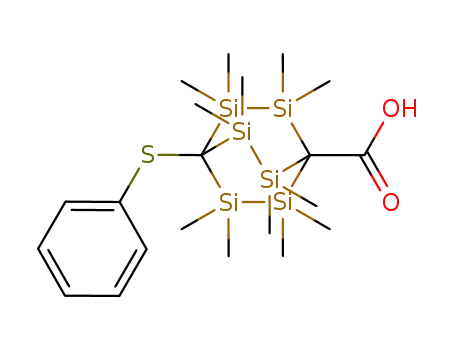 2,2,3,3,5,5,6,6,7,7,8,8-dodecamethyl-4-phenylthio-2,3,5,6,7,8-hexasilabicyclo[2.2.2]octane-1-carboxylic acid