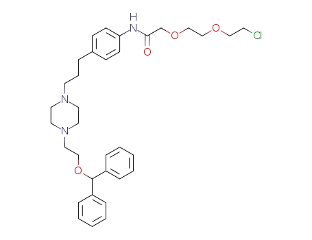 N-(4-{3-[4-(2-benzhydryloxyethyl)piperazin-1-yl]propyl}phenyl)-2-[2-(2-cloroethoxy)ethoxy]acetamide