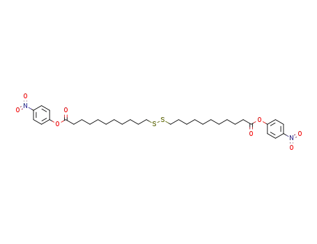 Molecular Structure of 858972-33-5 (11-[10-(4-nitro-phenoxycarbonyl)-decyldisulfanyl]-undecanoic acid 4-nitro-phenyl ester)