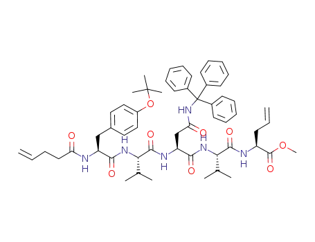 (S)-2-{(S)-2-[(S)-2-{(S)-2-[(S)-3-(4-tert-Butoxy-phenyl)-2-pent-4-enoylamino-propionylamino]-3-methyl-butyrylamino}-3-(trityl-carbamoyl)-propionylamino]-3-methyl-butyrylamino}-pent-4-enoic acid methyl ester